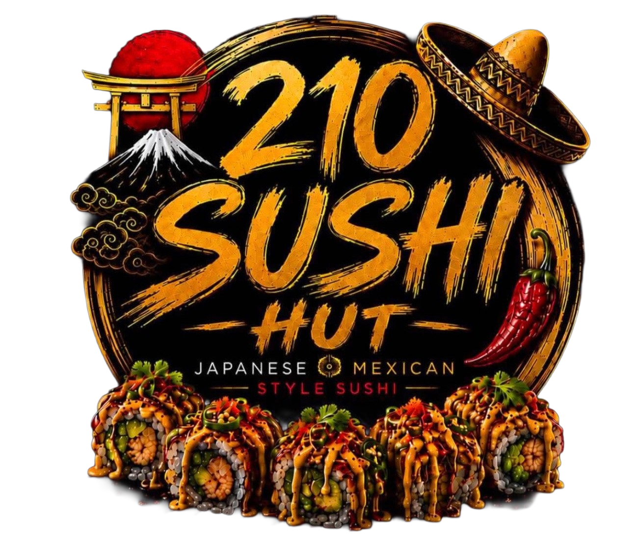 210 Sushi Hut Logo